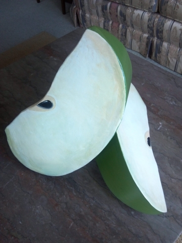 "GRANNY SMITH" APPLES, PAINTED STEEL, SOLD
