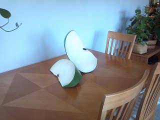 DISPLAYING APPLES, PAINTED STEEL, SOLD