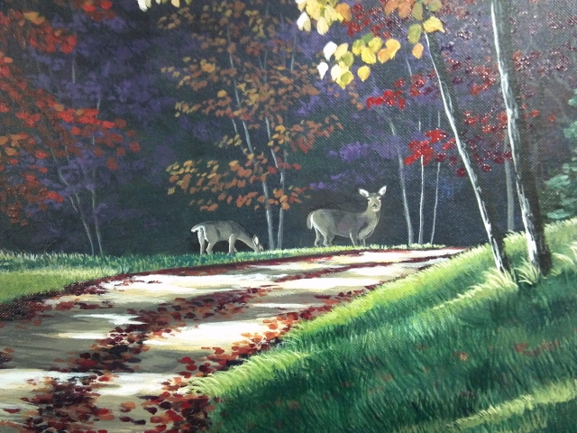 "FOLLOW ME TO THE RIVE AND SEE DEER" SOLD