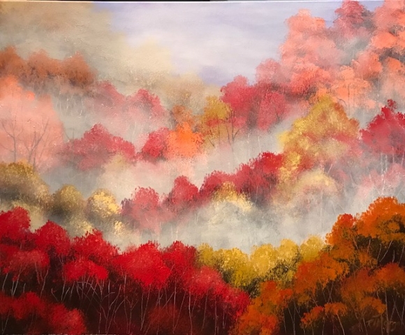 "MISTY FALL MOUNTAIN" 24X30 SOLD