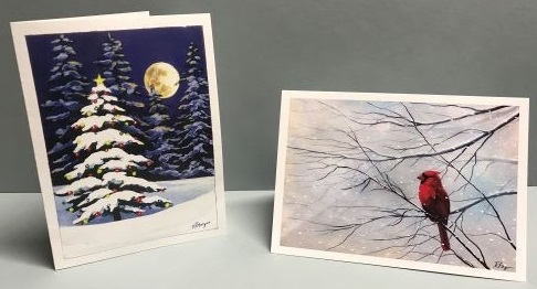 "WINTER IN ASHE" AND  "BEAUTY IN THE SNOW" CHRISTMAS CARDS 5X7