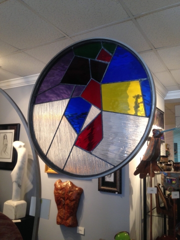 "GEOMETRICALLY CORRECT" STAINLESS, 20 IN CIRCLE, 7 FOOT TALL $695.00