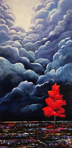 "Approaching Storm", 4' x 2', Acrylic SOLD