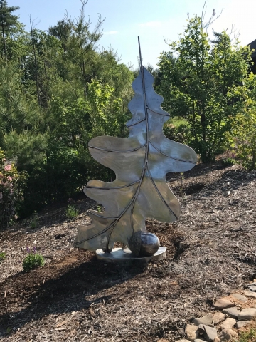 "OAK LEAF WITH ACORN" STAINLESS STEEL, COMMISSION