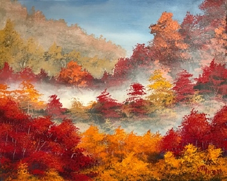 "MISTY FALL MOUNTAIN" 16X20 SOLD