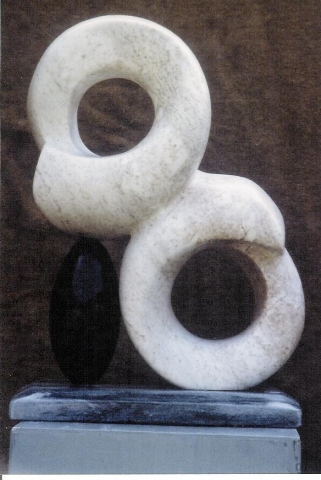 "RESTING" ALABASTER AND MARBLE, SOLD
