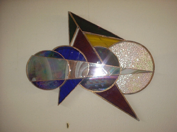 "STARY NIGHT" 3-D WALL HANGING GLASS AND COPPER SOLD