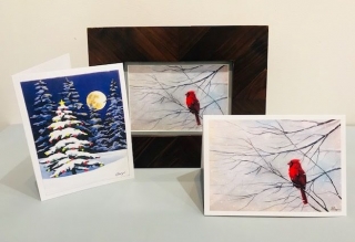 CHRISTMAS CARDS  5" X 7" $2.50 EACH, FRAME ADDITIONAL