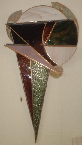 "IN STYLE" 3-D WALL HANGING GLASS AND COPPER SOLD